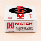 Hornady 6.5 Creedmoor 140 Grain ELD Match – 200 Rounds